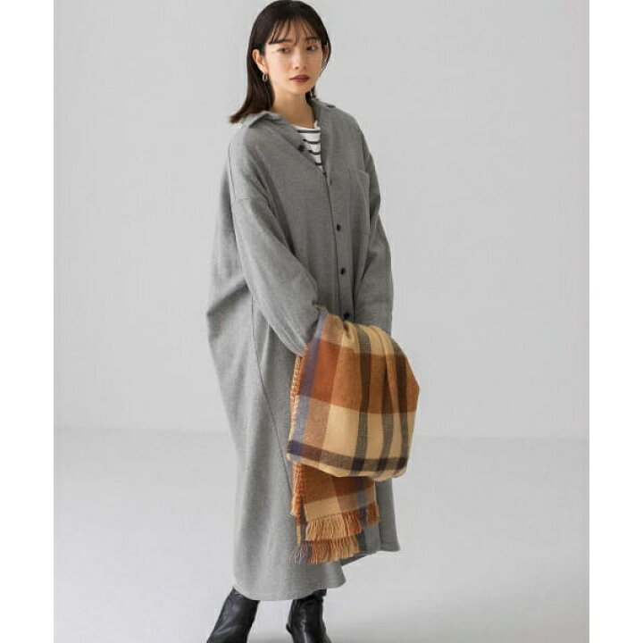 楽天市場 起毛シャツワンピース Kbf Kbf 丸井 マルイ 楽天市場店