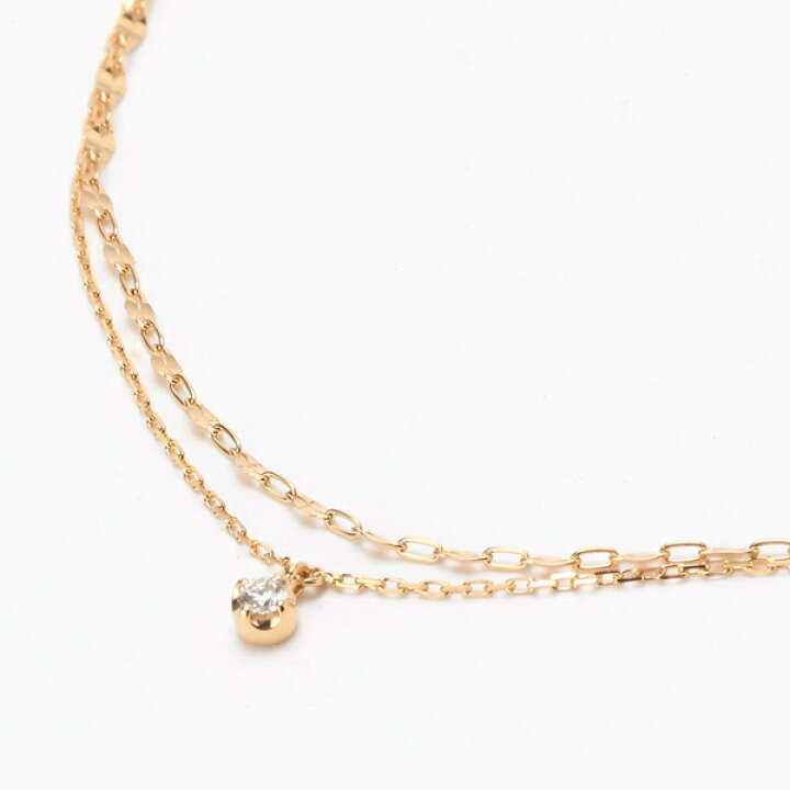 楽天市場】K18イエローゴールド ダイヤモンド 2連ブレスレット  