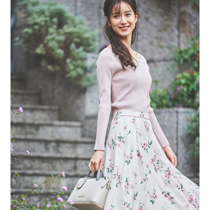 楽天市場】フラワー刺繍プリントスカート／レッセパッセ（LAISSE PASSE  