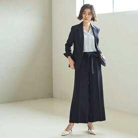 【2点セット】〈ワイドパンツ〉スゴく伸びる全方向ストレッチ！洗えて型くずれしないセットスーツ／ジーラ バイ リュリュ（GeeRA）
