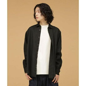 LB.03／リネンレギュラーカラーギャザーシャツ／ナノユニバース（NANO universe）