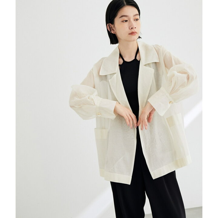 楽天市場】ビッグカラーシアーシャツジャケット／アダムエロペ（ADAM  