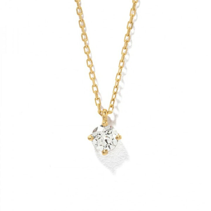 楽天市場】K18 イエローゴールド ダイヤモンド ネックレス（0.1ct 