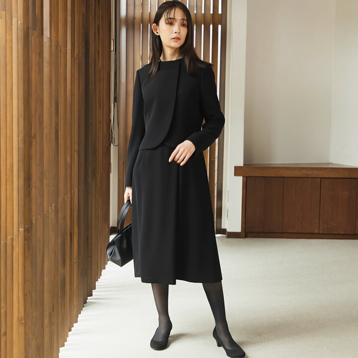 楽天市場】≪前開き≫スタンドカラージャケット＆セミフレアワンピース  