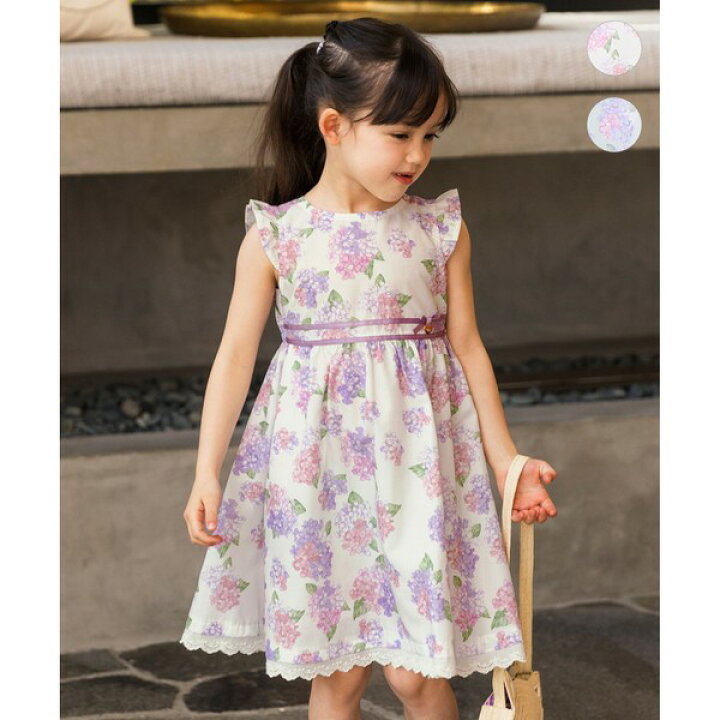 楽天市場 あじさいプリントワンピース エニィファム Any Fam 丸井 マルイ 楽天市場店