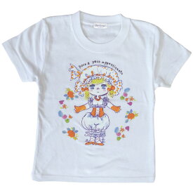 水森亜土 キッズTシャツ ハナ ホワイト 120cm 亜土ちゃん／パーフェクト・ワールド・トーキョー（Perfect World Tokyo）