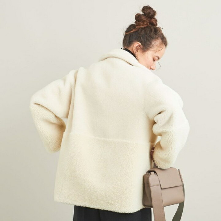 BEAUTY&YOUTH ボア×フェイクムートン リバーシブルブルゾン-2WAY 楽天 
