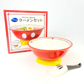 ディズニー ミッキーマウス ラーメンセット 鉢 食器 Disney レッド グッズ／パーフェクト・ワールド・トーキョー（Perfect World Tokyo）