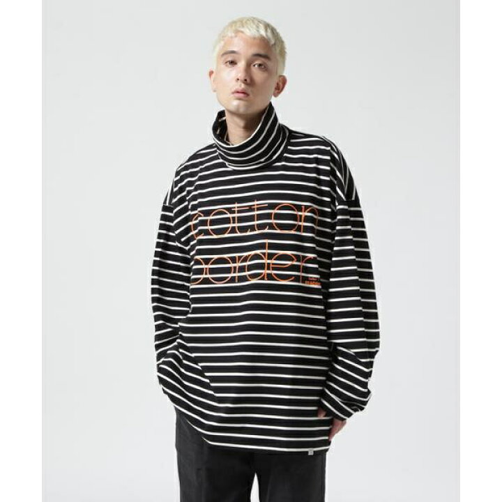 楽天市場】Kolor BEACON／カラービーコン／Hi Neck Border Long Sleeve 