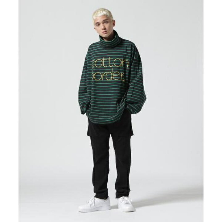 楽天市場】Kolor BEACON／カラービーコン／Hi Neck Border Long Sleeve 