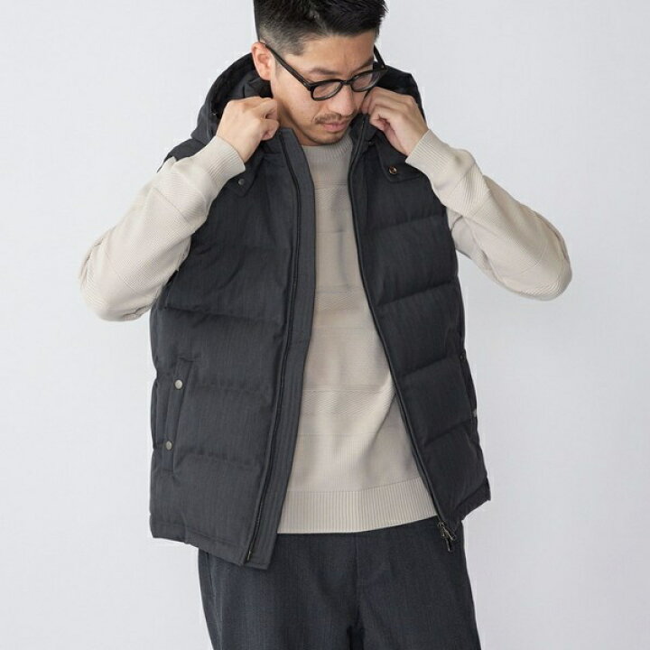 楽天市場】SHIPS: GOOSE DOWN ウール ダウンベスト 22FW／シップス 