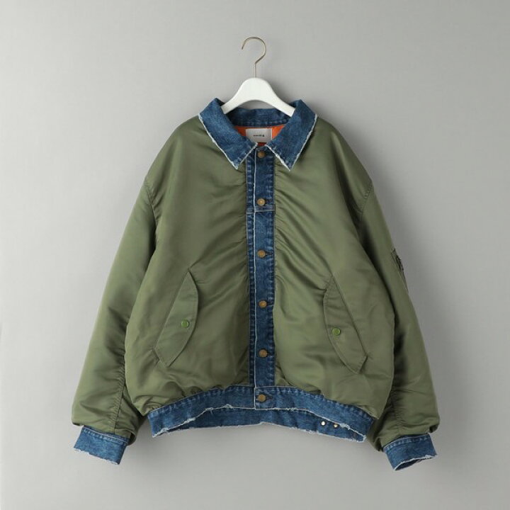 楽天市場】＜Usedig＞MA−1×デニム ドッキング ジャケット 