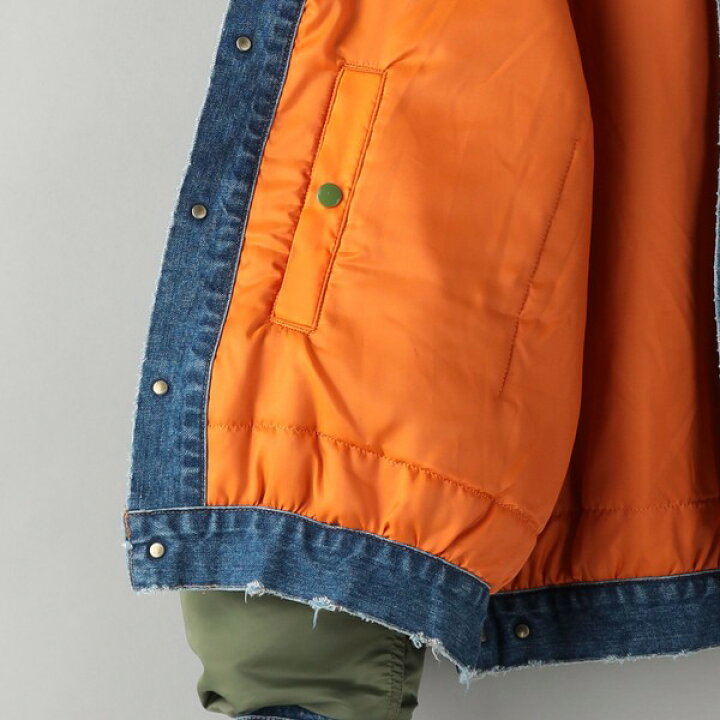 楽天市場】＜Usedig＞MA−1×デニム ドッキング ジャケット 