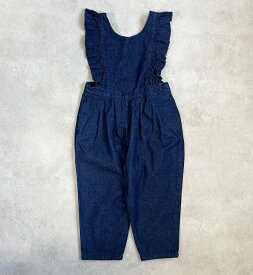 【COTTON from U.S.A】デニム3WAYフリルサロペット（80～160cm）／マーキーズ（MARKEY'S）