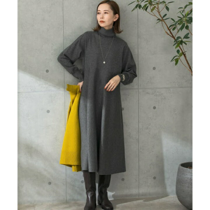 楽天市場】『WEB限定』タートルネックフレアワンピース／アーバン  