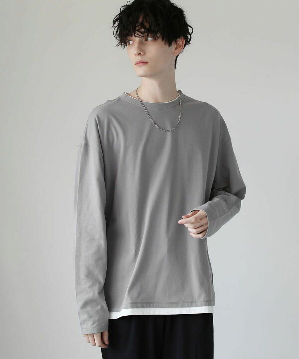 楽天市場】ルーズベーシックフェイクレイヤード長袖Tシャツ／アストロ 