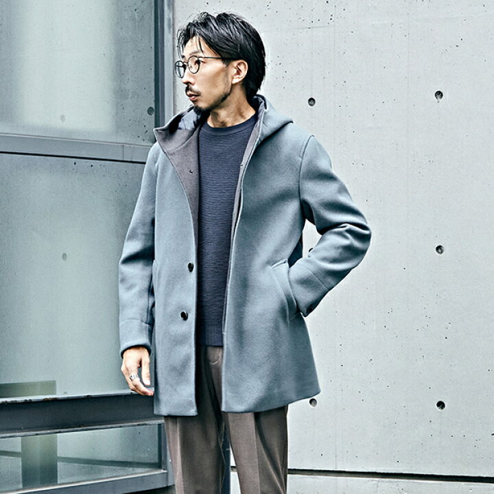 楽天市場】ジャージメルトンフーデットコート／メンズメルローズ 
