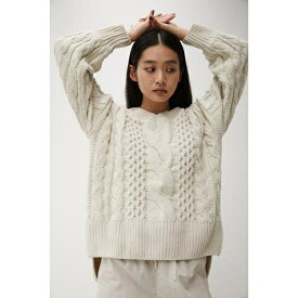CHENILLE CABLE V/N KNIT TOPS／アズールバイマウジー（AZUL BY MOUSSY）