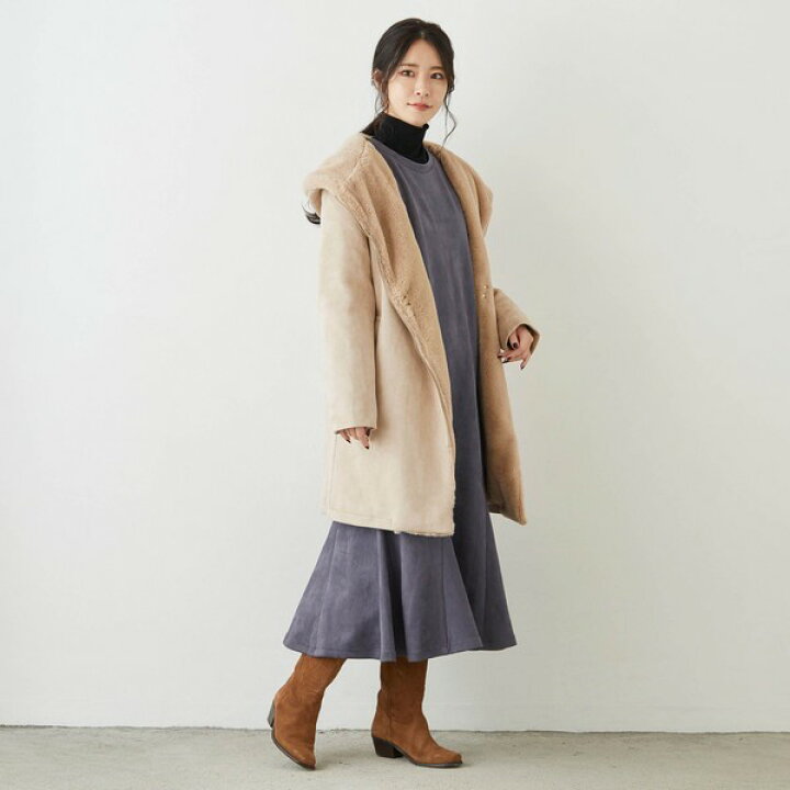 楽天市場】ファー付きフード2WAYコート／ニコルホワイト（NICOLE 