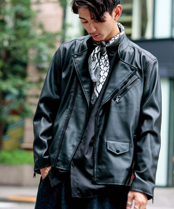 楽天市場】【LondonDenim】フェイクレザー/シングルライダース 