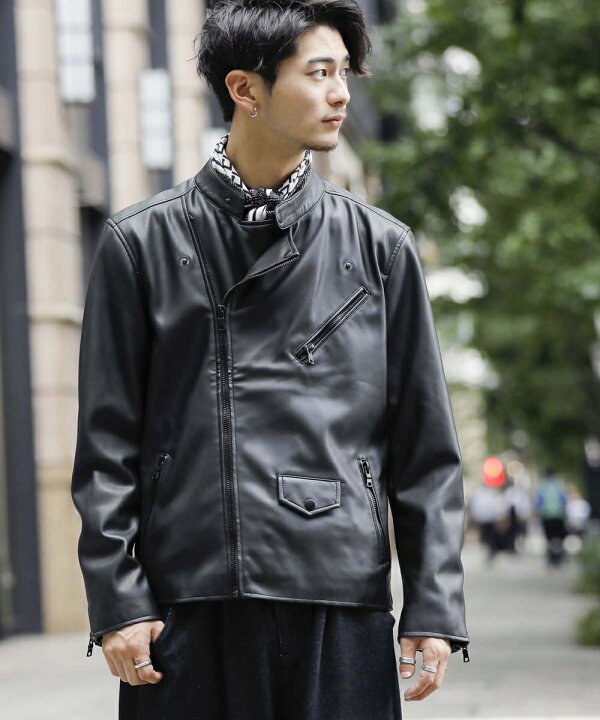 LondonDenim フェイクレザー シングルライダース ロンドンデニム LONDONDENIM 丸井 マルイ 店