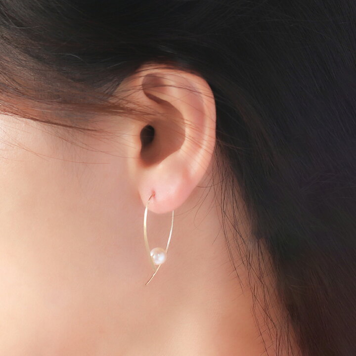 楽天市場】6月誕生石 K10 イエローゴールド あこや真珠 ピアス 