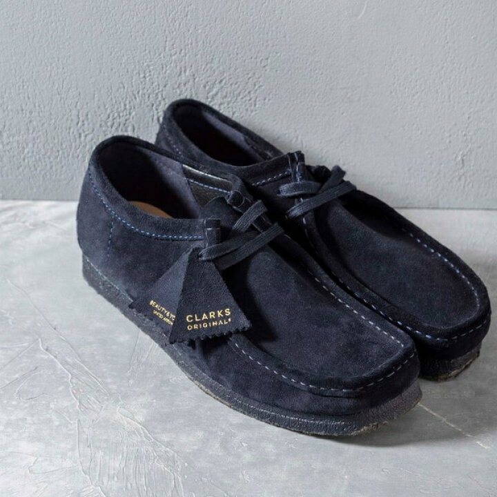 楽天市場】【別注】 ＜CLARKS＞ WALLABEE NAVY/シューズ／ビューティー 