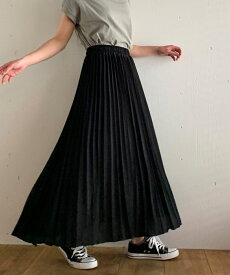 プリーツロングスカート スカート プリーツ　韓国ファッション／ジュノア（JUNOAH）