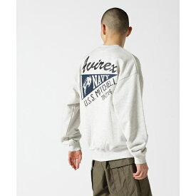 《WEB＆DEPOT限定》HENLY NECK PENANT PATCHED SWEAT／アヴィレックス（AVIREX）