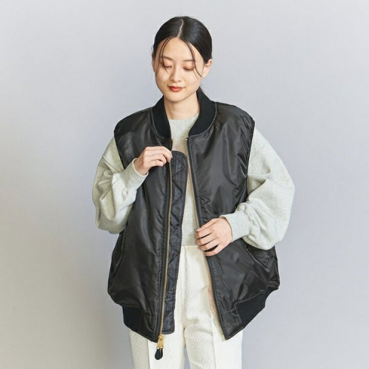 楽天市場】＜THRIFTY LOOK＞MA1 ベスト -2WAY-／ビューティ＆ユース 