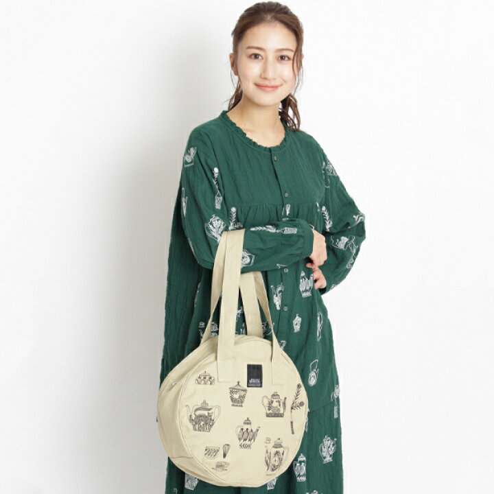 楽天市場】｢glanta｣SUPER HAKKA×保坂優子「喫茶の時間」刺繍丸型トート 