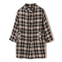 楽天市場】ツイードスタンドカラーコートの通販 