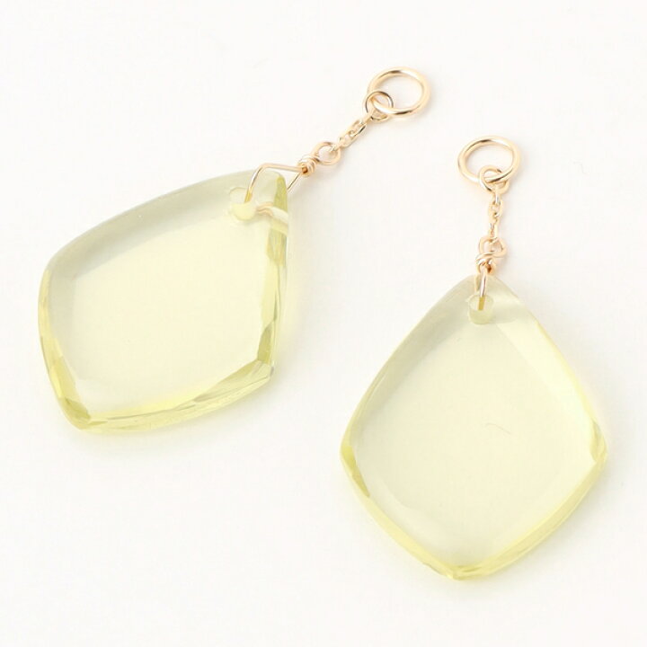 楽天市場】K10レモンクォーツピアスチャーム／アガット（agete  