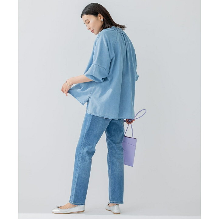 楽天市場】【洗える】23区DENIM ライトダンガリー スキッパー ブラウス 