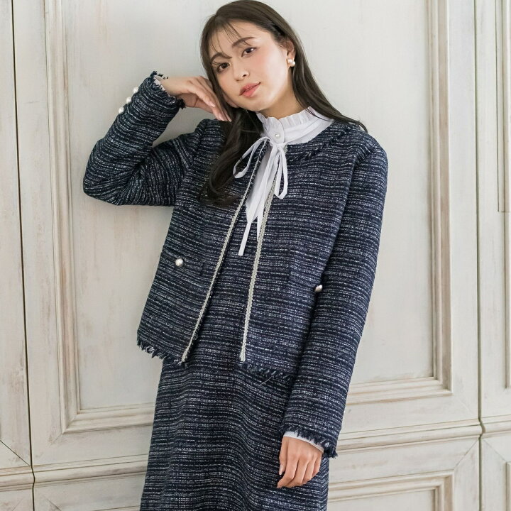 新品タグ付き！クイーンズコートQUEENS COURTのツィードセットアップM  