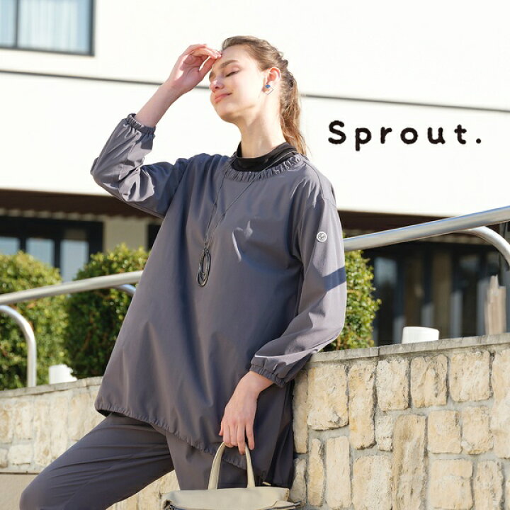 楽天市場】【Sprout.】ナイロンストレッチ プルオーバーブラウス 