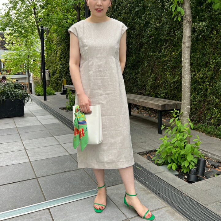 楽天市場】◇【WEB限定】POLY・LINEN フレンチスリーブワンピース 