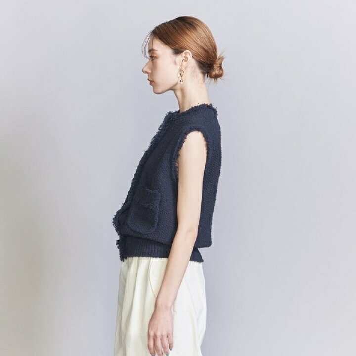 楽天市場】コットンナイロンツイードニットベスト／ビューティ＆ユース  