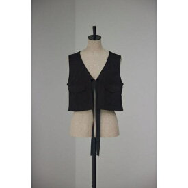 front ribbon vest／ブラック バイ マウジー（BLACK BY MOUSSY）