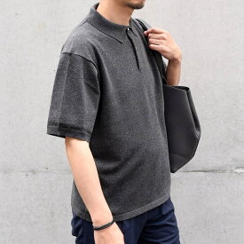 SHIPS any:〈接触冷感〉ハイゲージ リネンミックス サマー ニット ポロシャツ 25SS◇／シップス エニィ（SHIPS any）