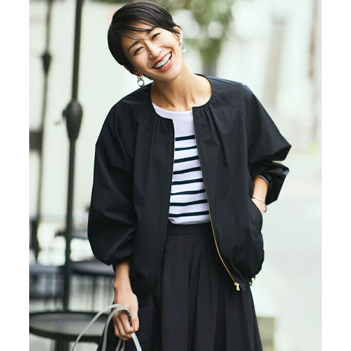 楽天市場】ナイロン2WAYストレッチ ノーカラー ブルゾン／23区（23KU  