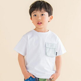 胸ポケットバックプリントTシャツ (80~130cm)／ノイユ エーム ベベ（Noeil aim BeBe）