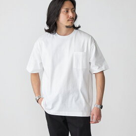 *SHIPS:〈汗染み防止加工〉ビッグシルエット ヘビーウェイト ポケット Tシャツ 23SS／シップス（SHIPS）