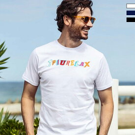 1PIU1UGUALE3 RELAX ROCKロゴ半袖Tシャツ／ウノピゥウノウグァーレトレ リラックス（1PIU1UGUALE3 RELAX）