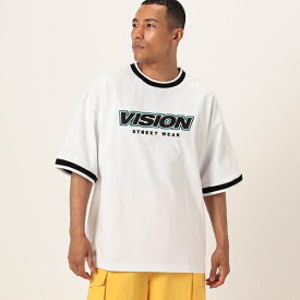 【VISION STREET WEAR(ヴィジョンストリートウェア)】/リブラインシシュウTシャツ／エヌエスビー（nsb）