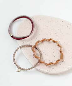 ラメ×ツイストデザインヘアゴム[3本セット]／アネモネ（ANEMONE）