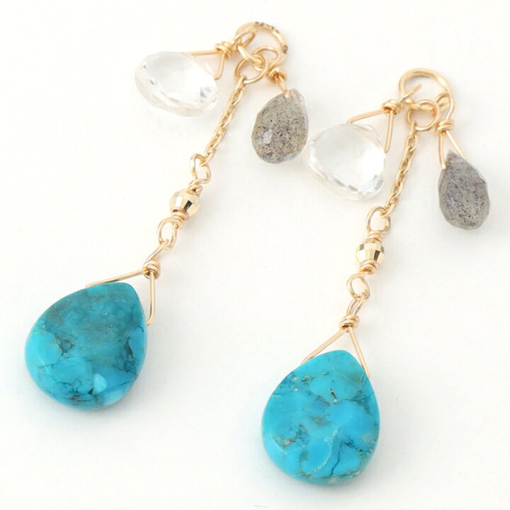 楽天市場】K10イミテーションターコイズピアスチャーム／アガット  