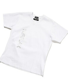 【1PIU1UGUALE3 RELAX】シルケットポンチラインストーンロゴTシャツ／メンズビギ（MEN'S BIGI）