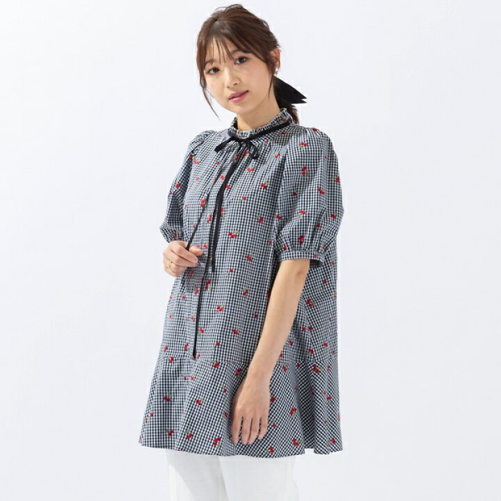 楽天市場】チェリー刺繍フリルカラーブラウス／ローズティアラ（Rose 