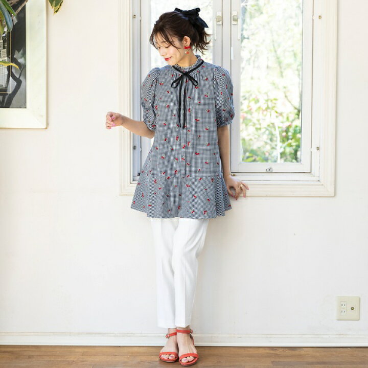 楽天市場】チェリー刺繍フリルカラーブラウス／ローズティアラ（Rose 